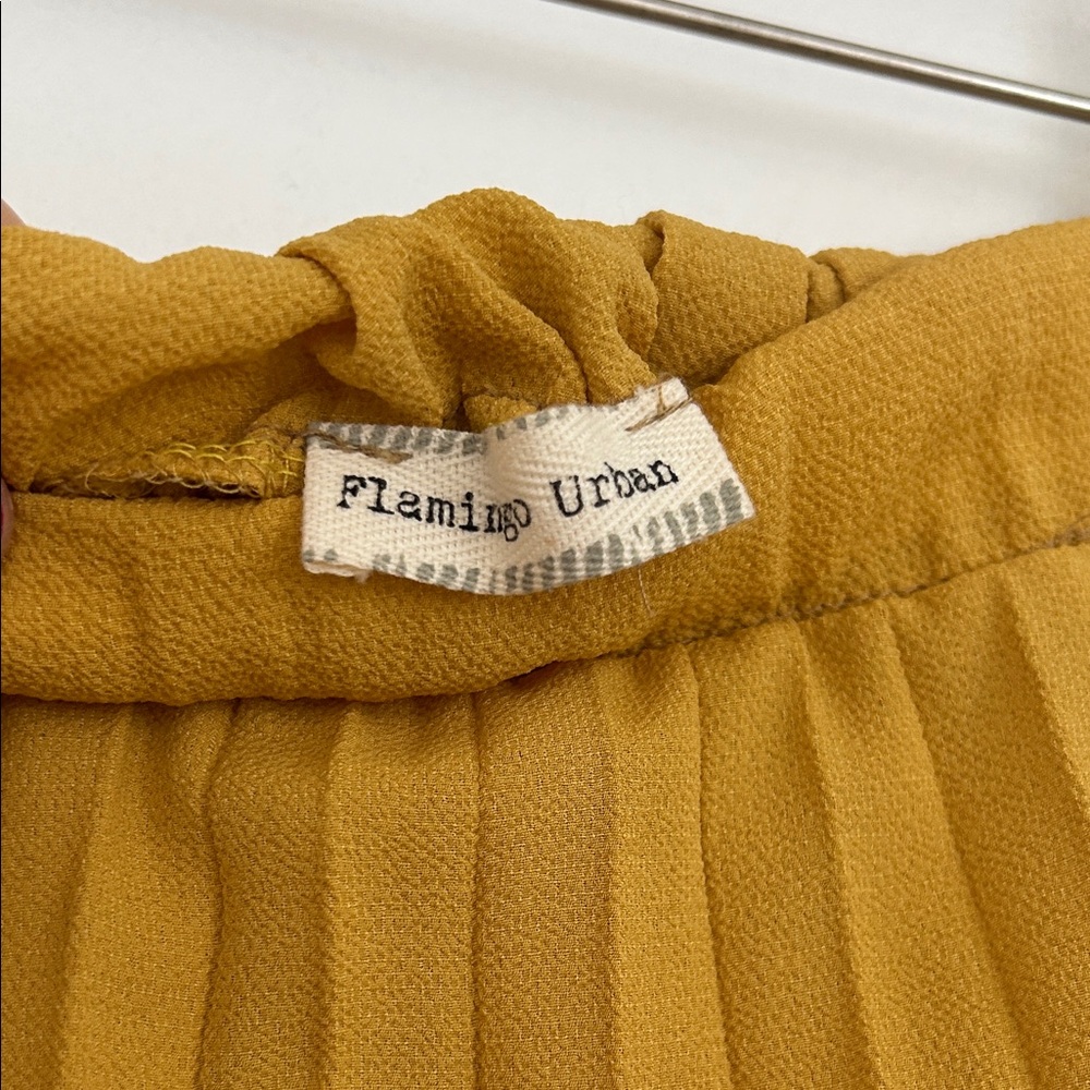 Flamingo Urban Mustard and Cream Midi Skirt - Picture 2 of 5
